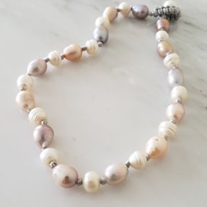Freshwater Pearl Necklace Handmade Boho